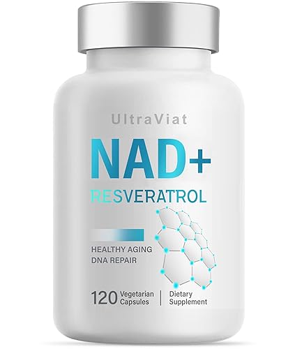 UltraViat NAD+ Supplement 1000mg, Premium NAD+ & Resveratrol Complex for Energy & Anti Aging - 120 Capsules