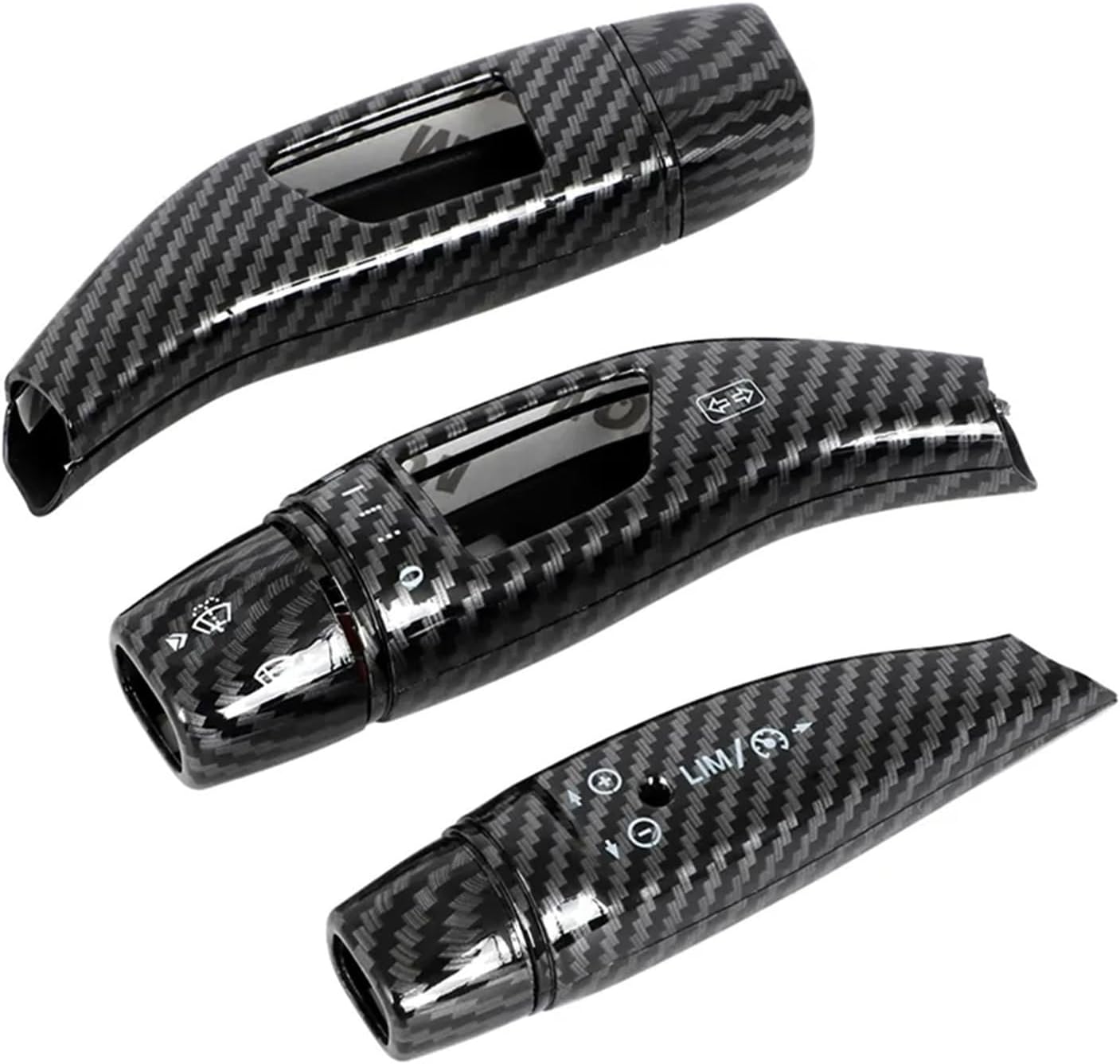 jfqm Fit for Mercedes Benz A B C E S GLC CLA GLA GLE GLS CLS GLK ML Class W205 W213 W212 W176 W204 Car Shift Lever Wiper Rod Trim Cover (Color : Carbon Fiber)