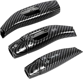 jfqm Fit for Mercedes Benz A B C E S GLC CLA GLA GLE GLS CLS GLK ML Class W205 W213 W212 W176 W204 Car Shift Lever Wiper Rod Trim Cover (Color : Carbon Fiber)