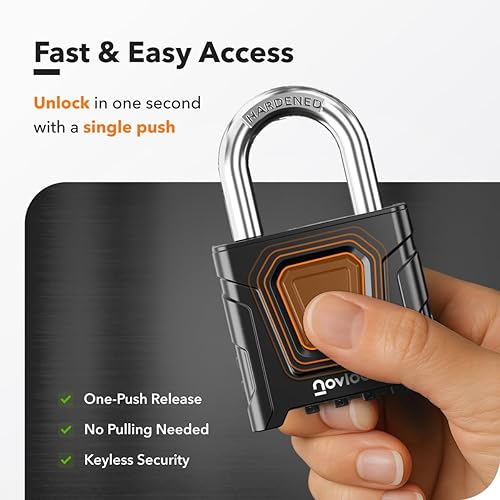 Miniatura 5 de Candado de combinación para exteriores, resistente, grande, resistente a la intemperie con código, para puertas, vallas, cobertizos, taquillas,