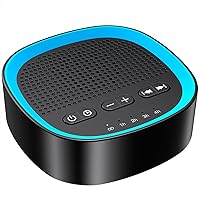 iEasy Sleep White Noise Machine: 30 Soothing Sounds, Headphone Jack, 5 Timers, 32 Volume Levels, Memory Function - Compact Gift for Sleep & Focus