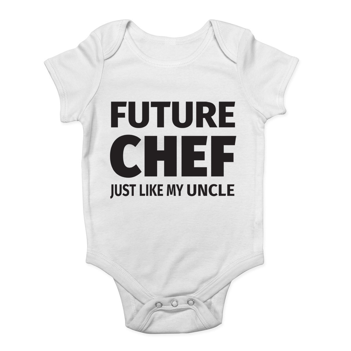Future Chef Just Like My Uncle Cute Boys and Girls Baby Vest Bodysuit White