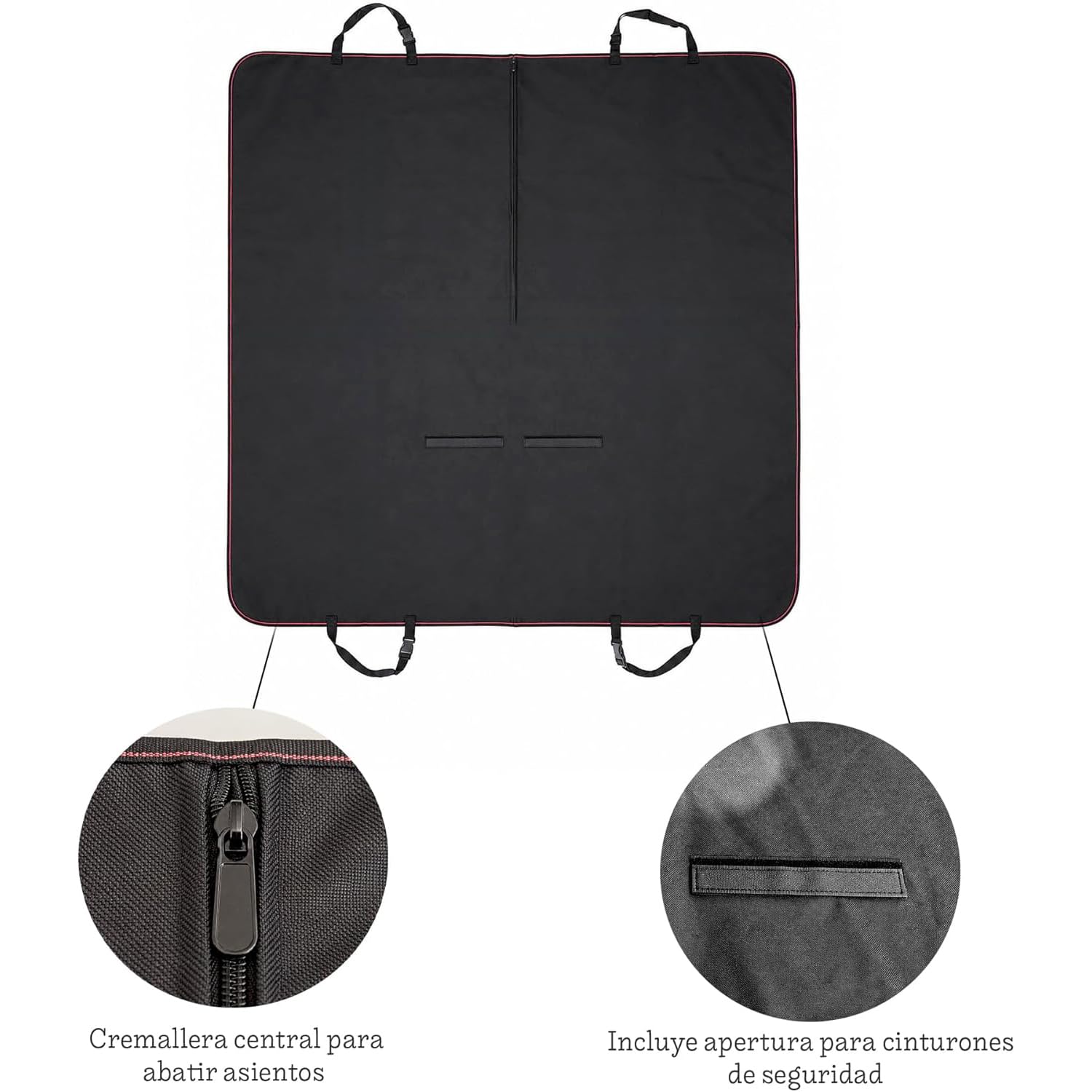 Funda Coche Perro, Protector Coche Perros Asiento Trasero y Maletero Coche Perros Impermeable y Antideslizante, Funda Maletero Coche Perros Universal, Cubre Asientos Coche Perro Resistente