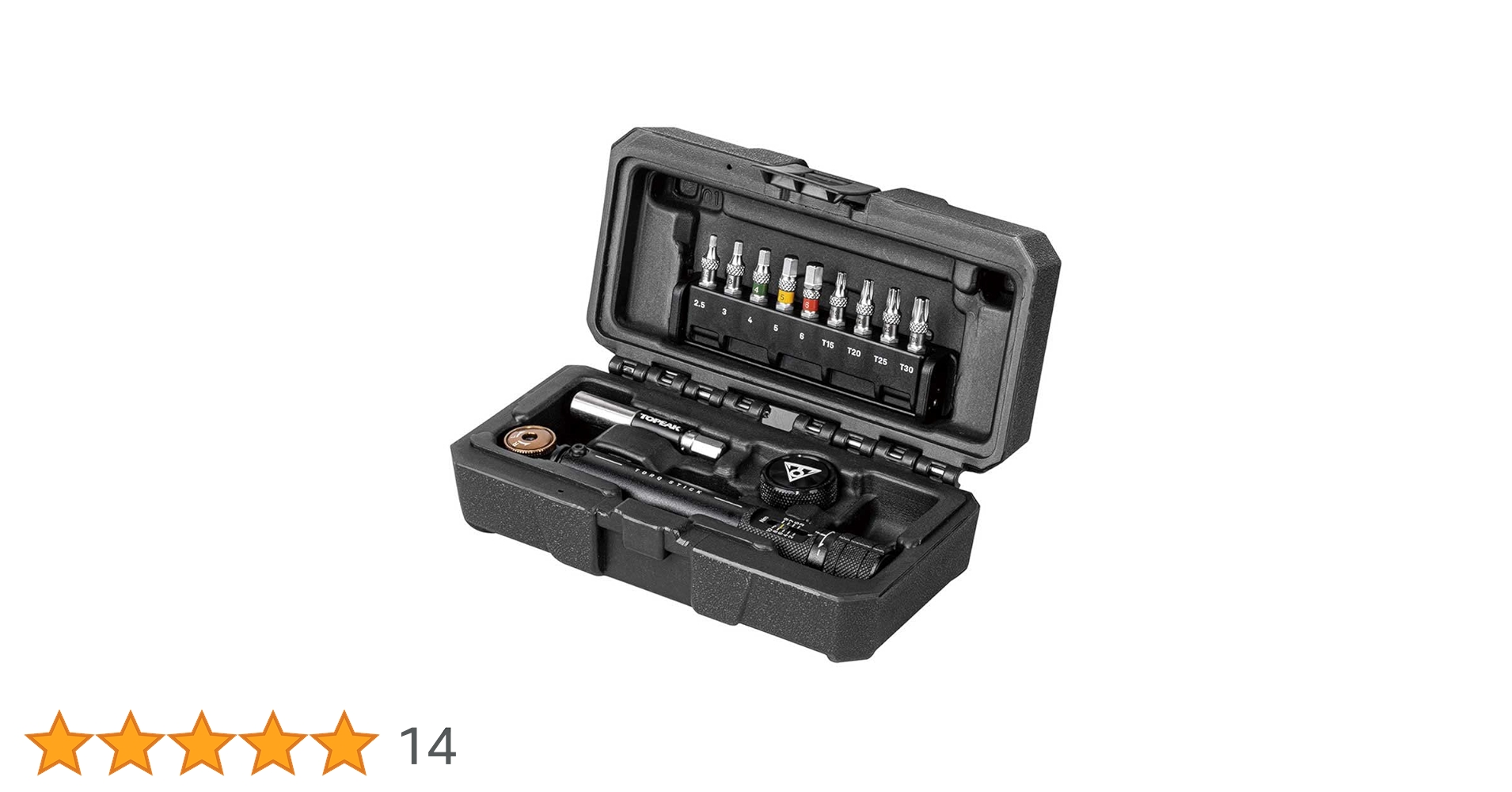 トピーク(TOPEAK) ＴＰＫ トルク スティック プロ ２-１０Ｎｍ 自転車工具トルクレンチビットソケット セット｜トピーク - TORQ