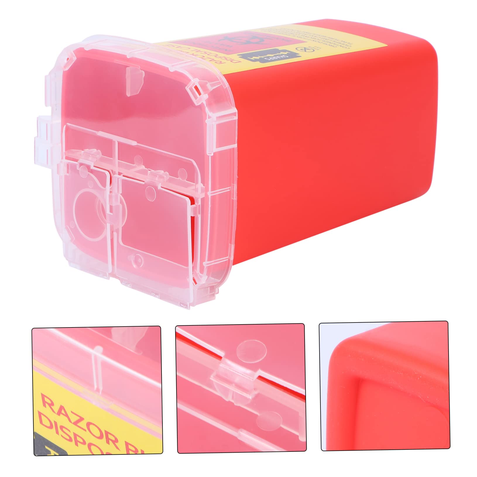 4 Pz Distributore Banca Valigetta Per Lo Smaltimento Dei Rasoi Da Forniture Piccolo Contenitore Automatico Contenitore Resistente Alla Perforazione Bidone Portatile Rosso