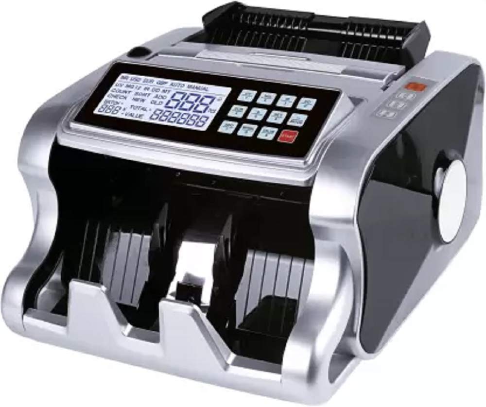 Drop2Kart Mix Denomination Counter with UV/MG/MT/IR Sensor, FakeNote Alarm, Counts New & Old INR Note Counting Machine (Counting Speed - 1000 Notes/min)