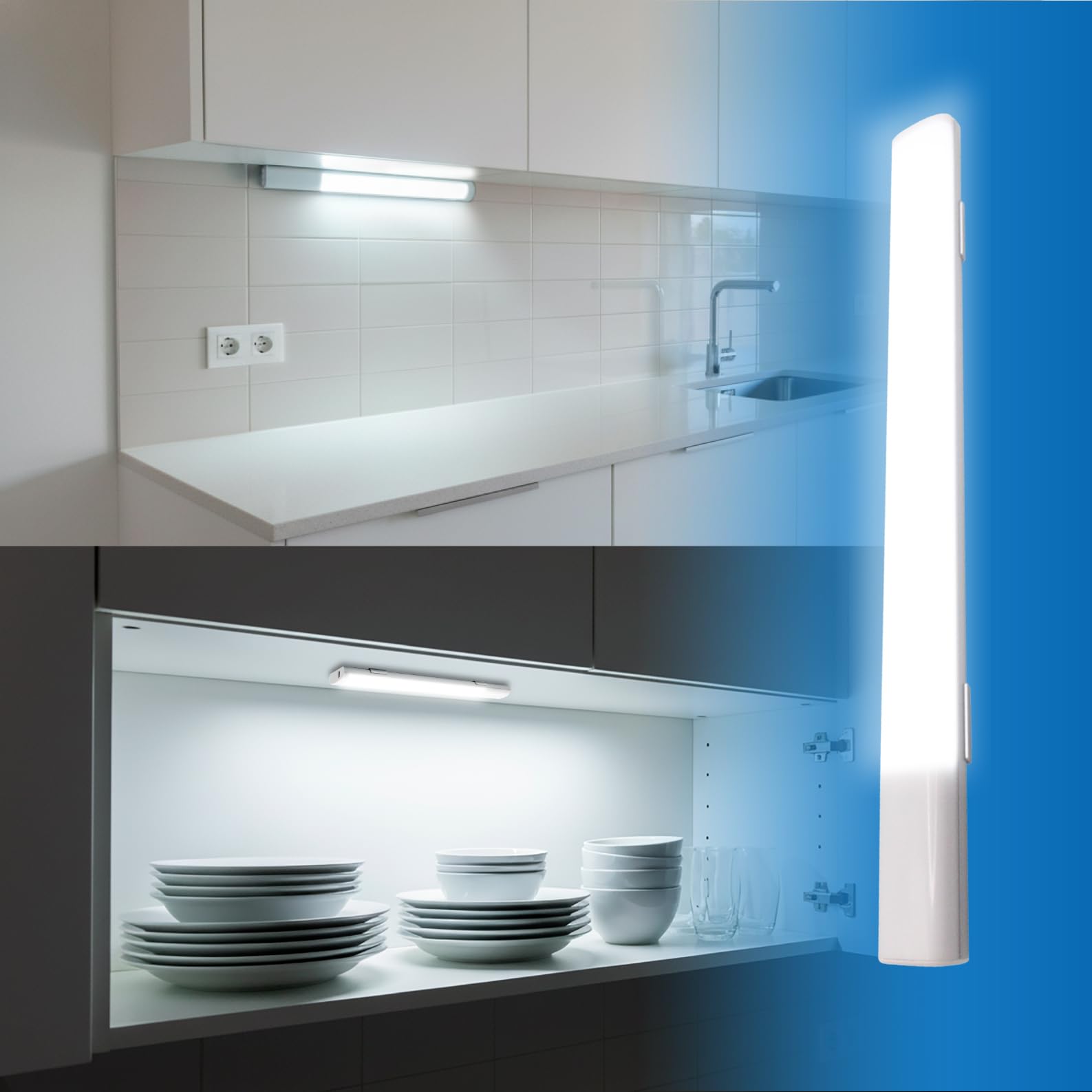 LED ATOMANT 4x Luz LED Magnetica Armarios 200LM Regulable y Recargable USB