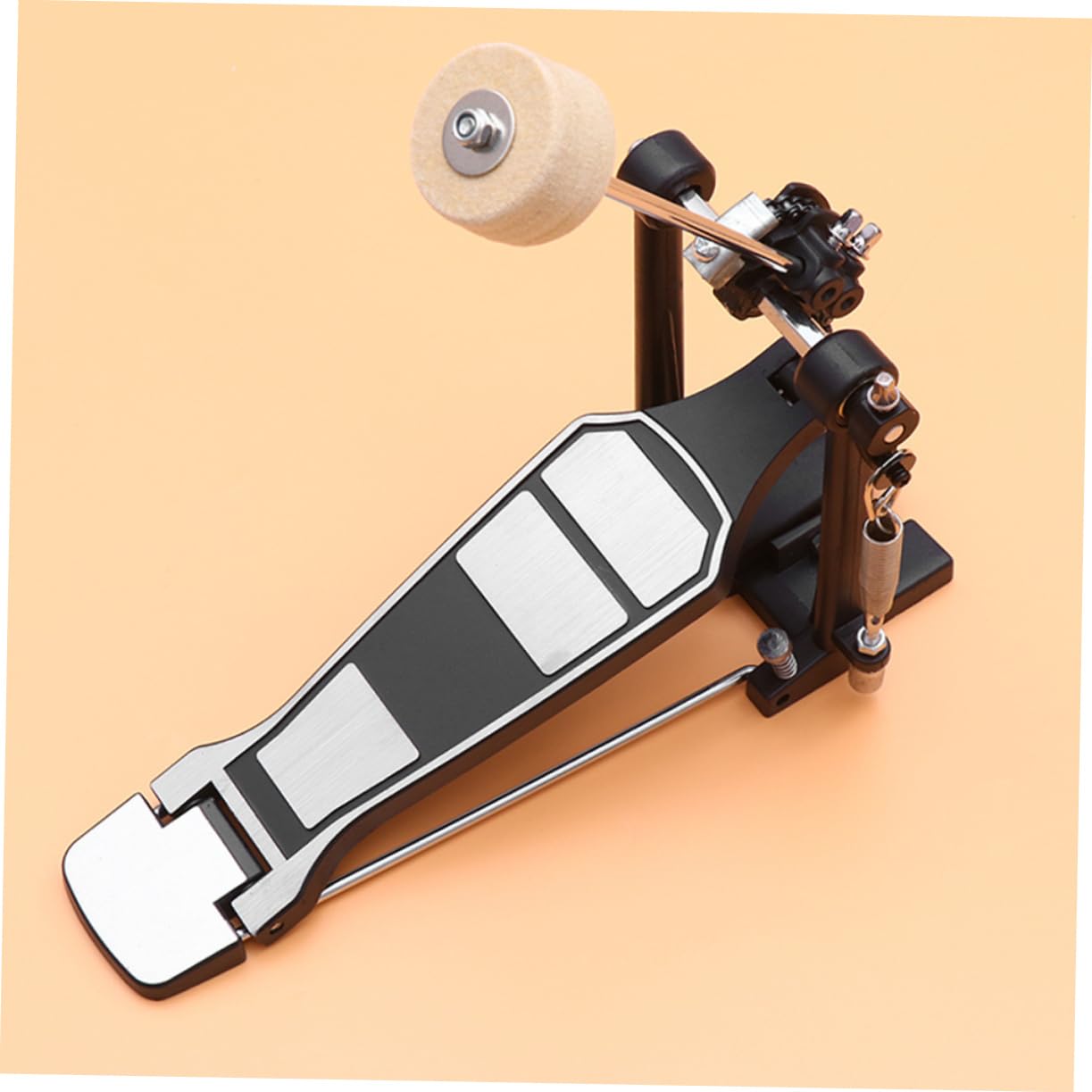 Levemolo Bass Drum Accessory Single Pedal for Drum Set Replacement Adjustable Hammer Angle