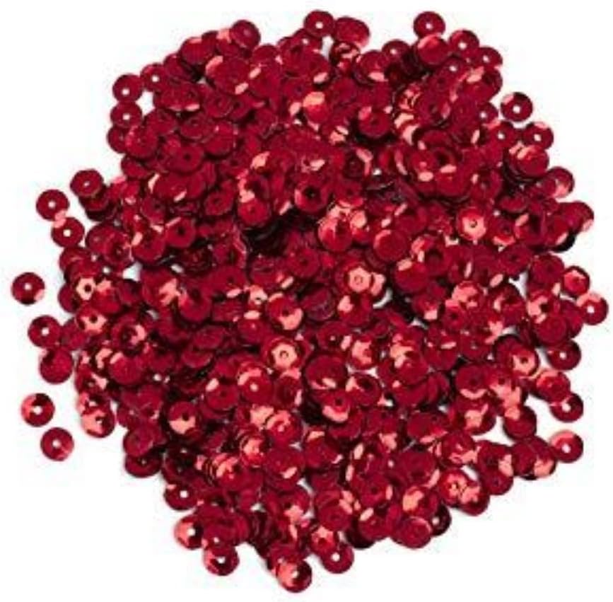 Cousin DIY Red 5mm Cupped Sequins, 800pc