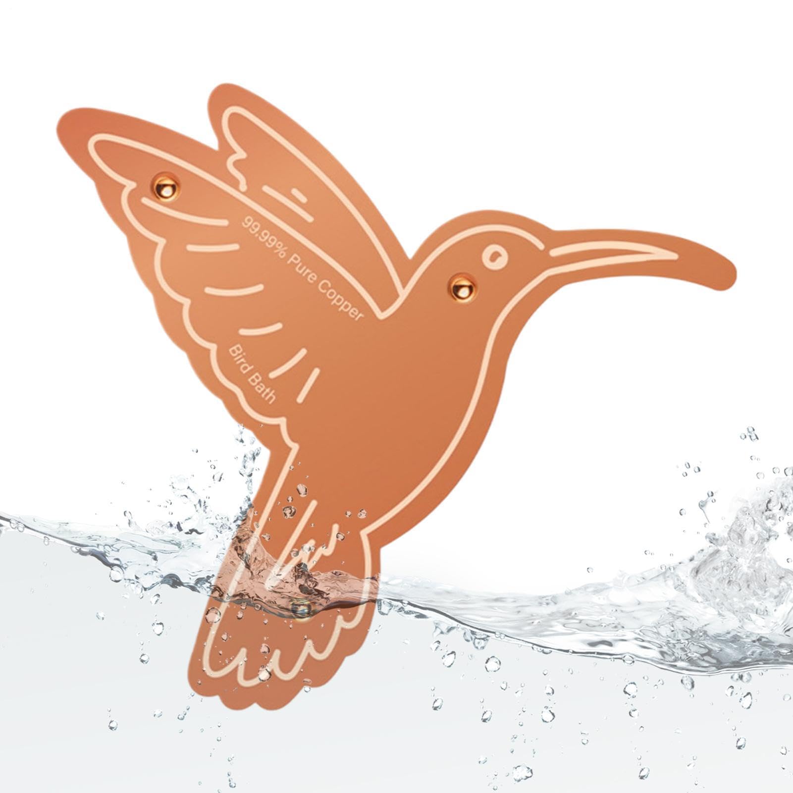 Disco de limpieza de cobre para baño de pájaros anti suciedad con soporte universal triple