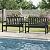 45" Outdoor Bench for 2 Persons, HDPE All-Weather Garden Bench with 800 lbs Capacity, Heavy Duty Weatherproof Patio Benches for Front Porch, Backyard, Lawn, Park, Black