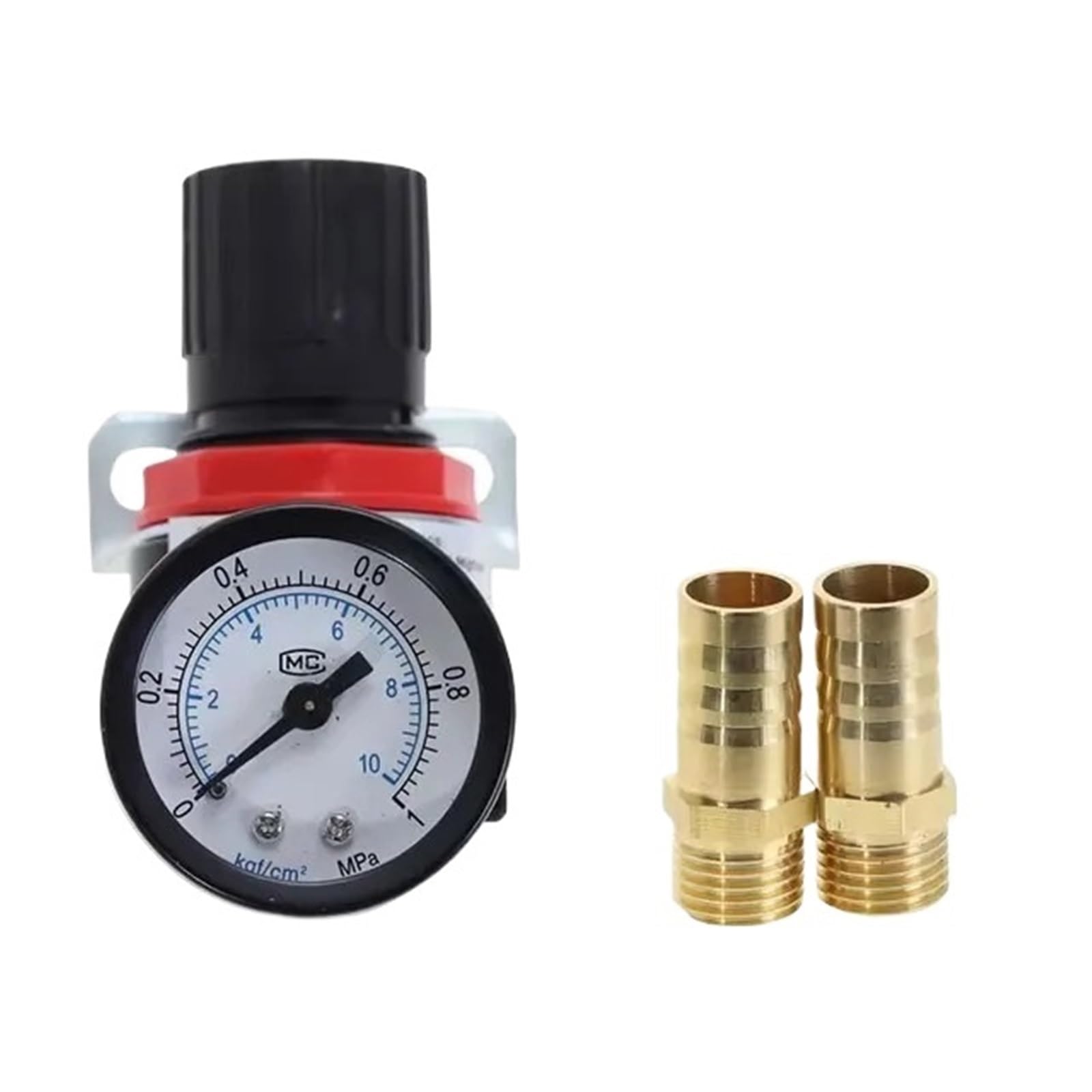 EU AR2000 1/4" Thread BSPT Pneumatic Air Compressor Pressure Regulator Reduction Valve 4MM 6MM 8MM 10MM 12MM Connector Fittings(AR2000 w BT 12mm)