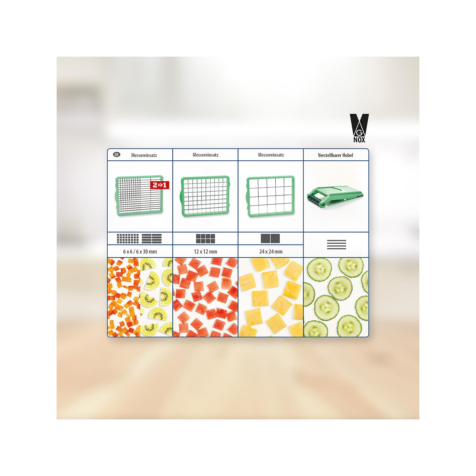 Nicer Dicer Chef - Cortador de galletas para frutas y verduras (10 unidades)