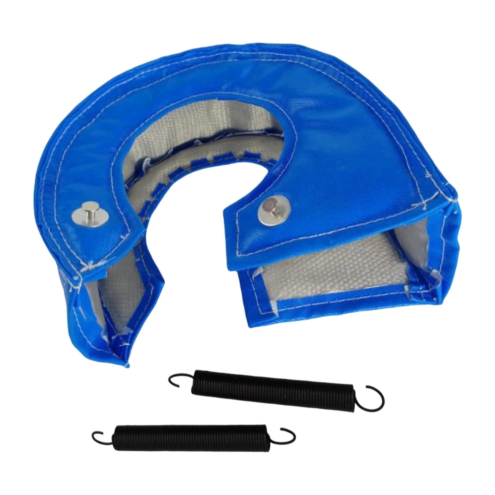 HAGDFDNV T3 Titanium Turbo Heat Shield Blanket Turbocharger Cover Wrap with Fastener Springs Hook Auto Turbo Heat Shield Barrier Rear Window Regulator(Blue)