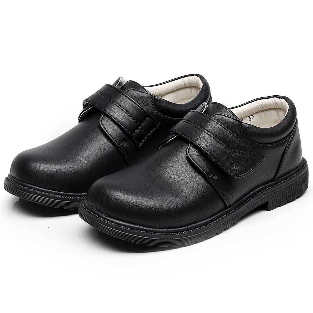 rismart Garçon Crochet&Boucle Formel Prince Rond Orteil Chaussures de Ville à Lacets