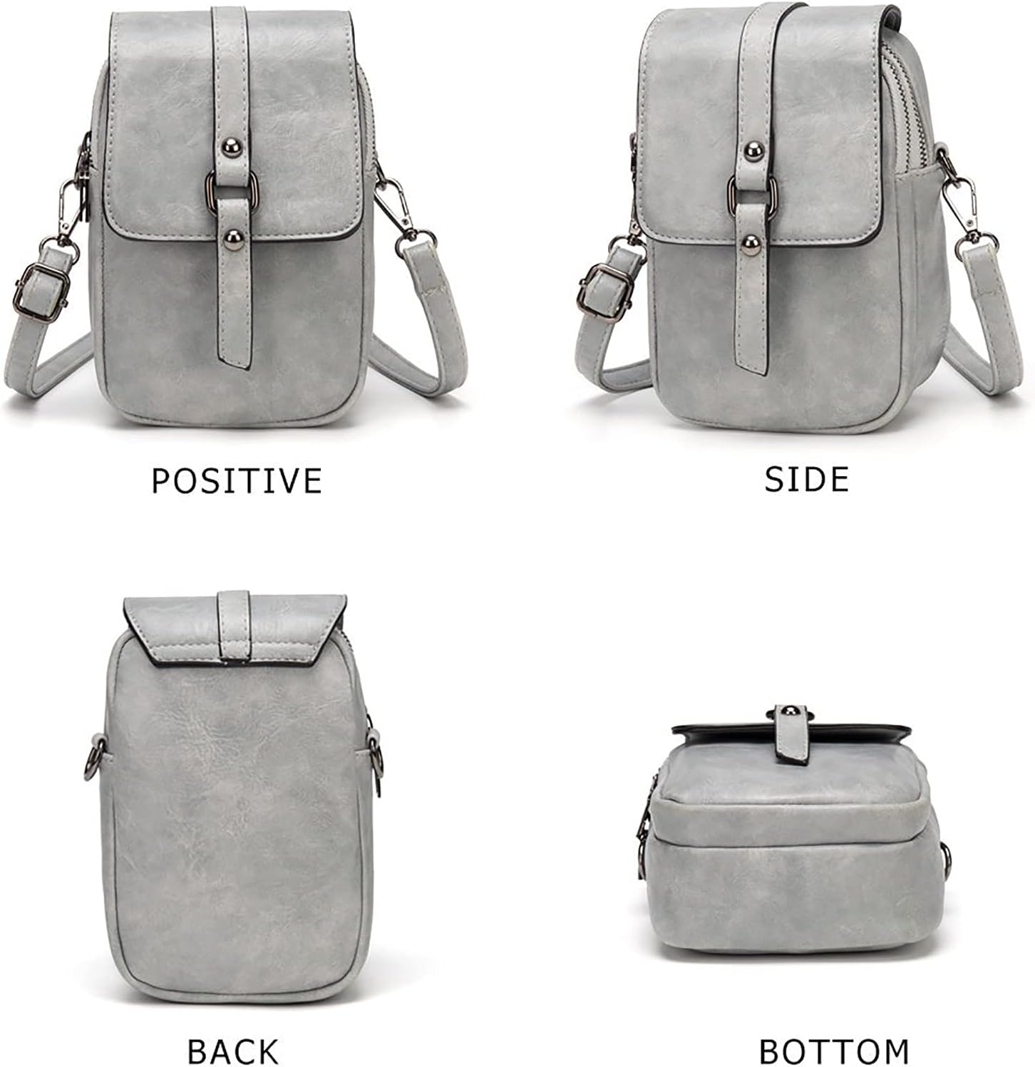 myfriday Small Leather Crossbody Bag for Women with Guitar Strap Mini Crossover Bags & Shoulder Purses with 2 Card Slots - Image 5