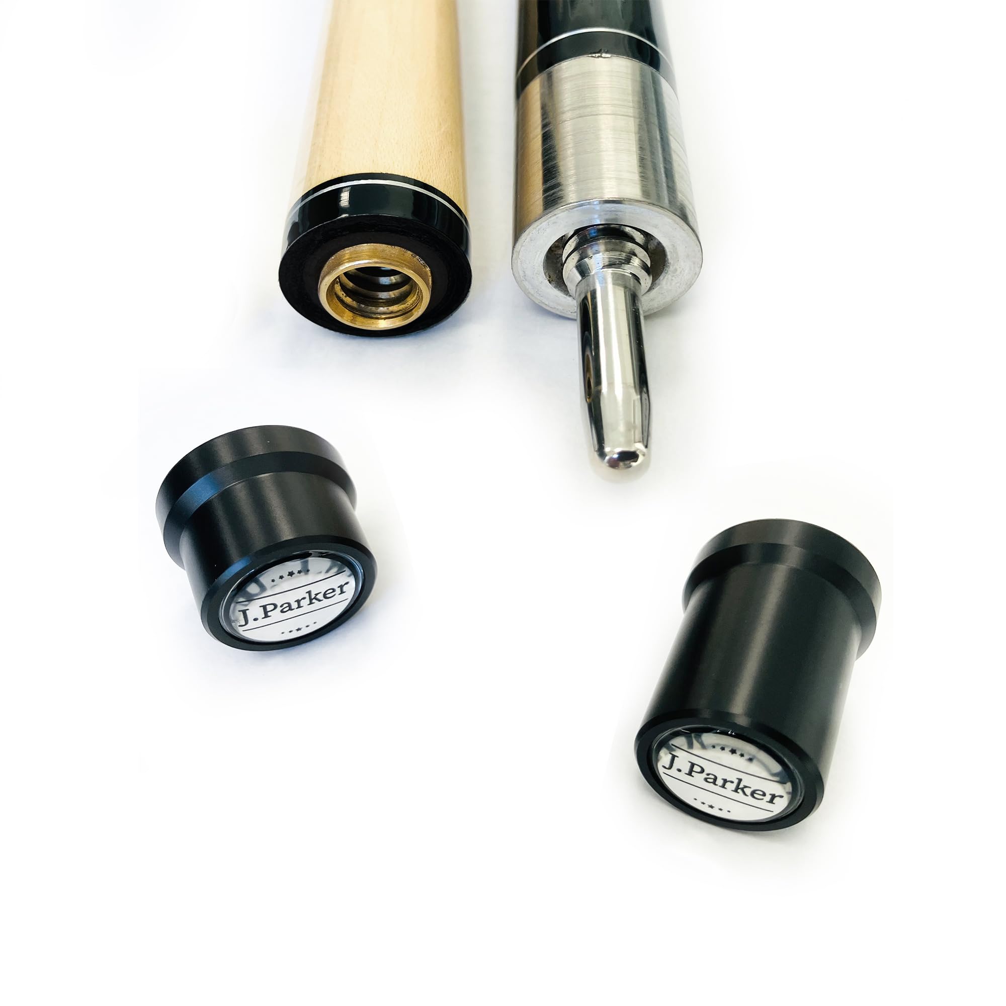 Parker Billardqueue JP-Serie, 2-TLG.Profi-Cue, hochwertiges Ahornholz und Leinenwicklung Griffbereich, 12,75 mm Mehrschichtleder, Quick-Joint Gewinde, inkl. Gewindeschutz, 7 Modelle