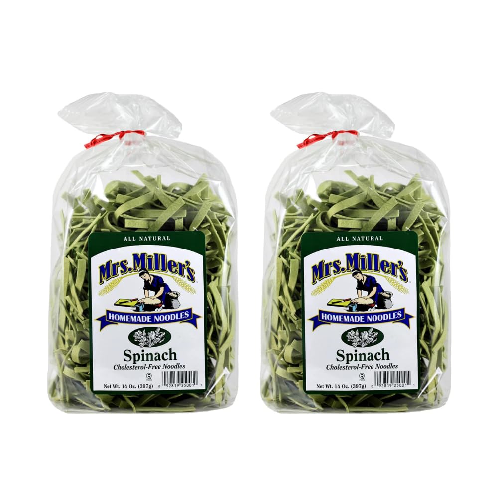Mrs. Miller's Spinach Noodles 14 Ounce (Pack of 2)