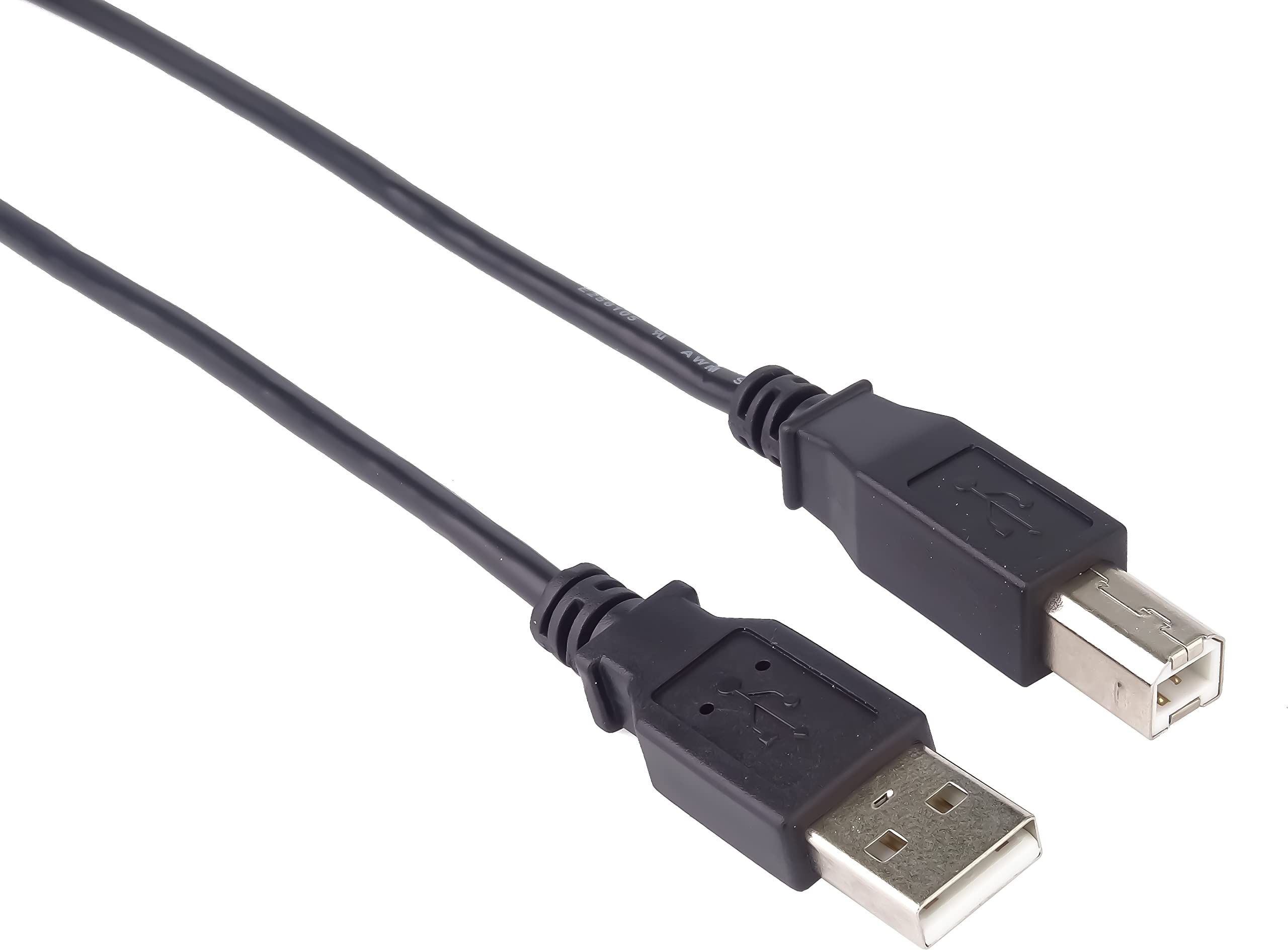 PremiumCord USB 2.0 High Speed Cable M/M 3 m, A Male to B Male, USB Connection Cable for Scanners etc., Double Shielded, AWG28, Colour Black, Length 3 m