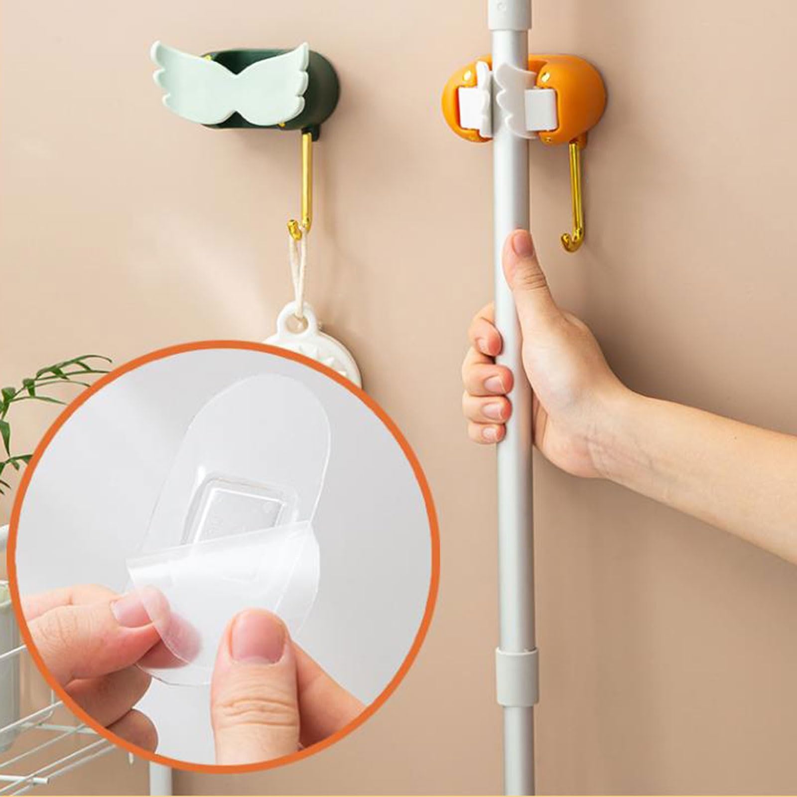 Amazon｜ほうきホルダー 5 個/パック ほうきホルダー ウォールマウント