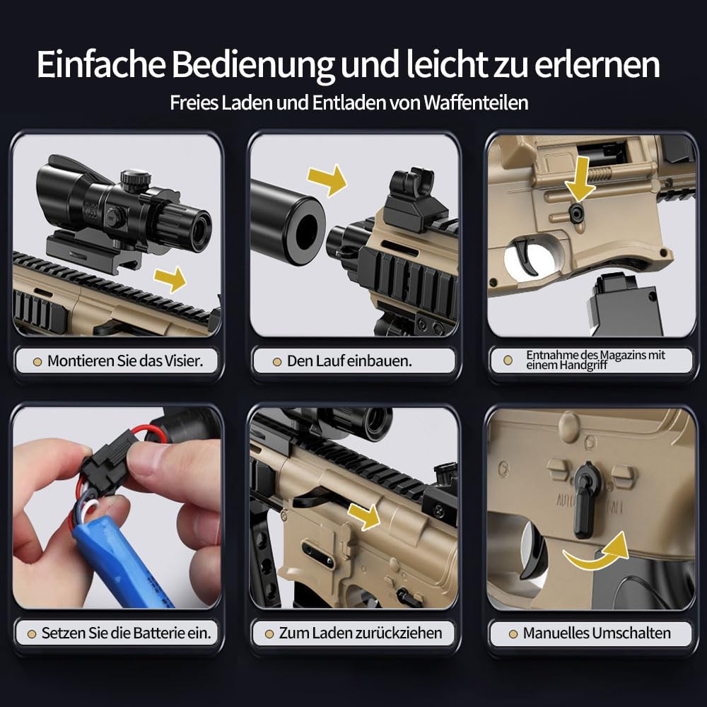 JuanKidbo Pistolet Jouet Avec 60 Balles En Mousse Et Chargeurs - Blaster Graffiti Pour Enfants 6+ Ans