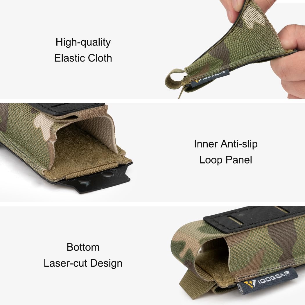 Pochette Porte-chargeur Tactique IDOGEAR - Pour 1 Chargeur 9mm - Fibre Carbone MOLLE - NEUF