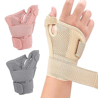 Wrist Brace for Carpal Tunnel, Thumb Support, Wrist Pain Relief, Breathable Mesh, Strong Support, Recovery and Arthritis Beige