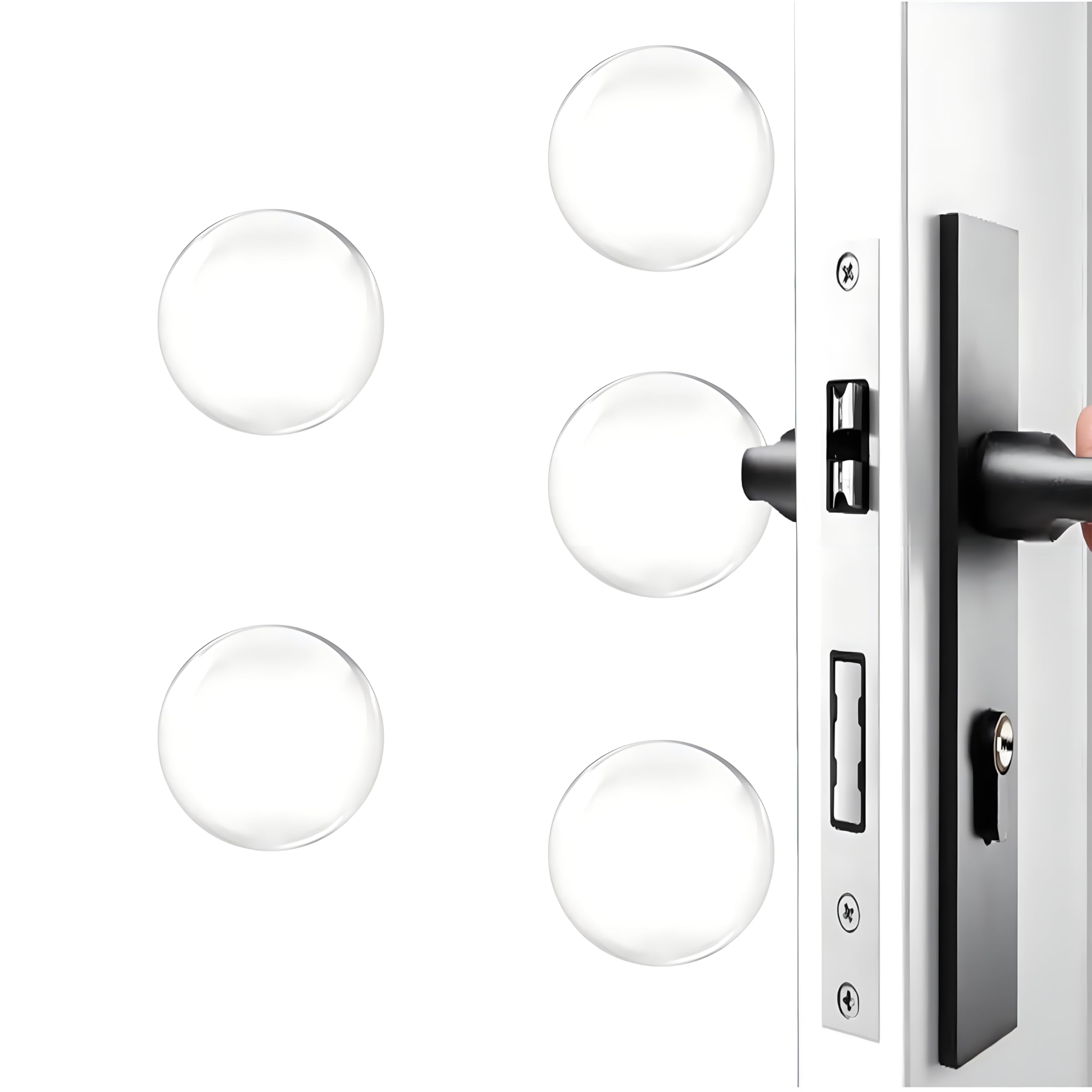 Efbock Butoirs Porte Silicone Auto-Adhésifs - Protection murale résistante et facile à installer