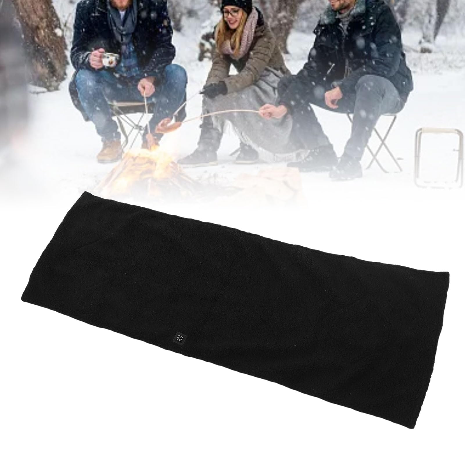 Cuscino riscaldato elettrico in morbido pile di agnello con 3 impostazioni di temperatura, per campeggio, pesca, viaggi, 135 x 48 cm