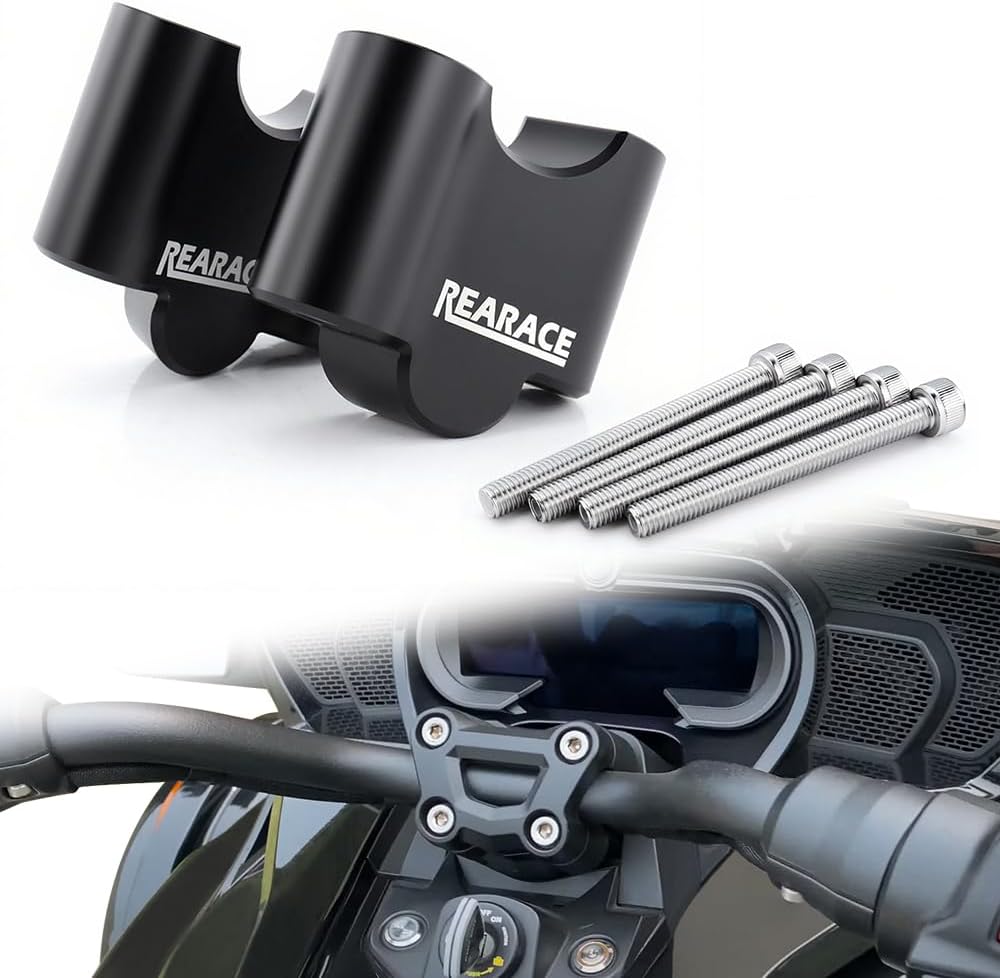Aluminum 2" Handlebar Riser Fit For Can-Am Spyder F3 2015-2025, Spyder RT 2020-2025 Handlebar Riser Extension Kit Mount Clamps