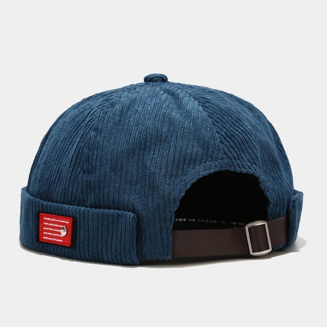 Quanhaigou Brimless Sailor Cap,Adjustable Rolled Cuff Skull Beanie Hats for Men Women - Image 4