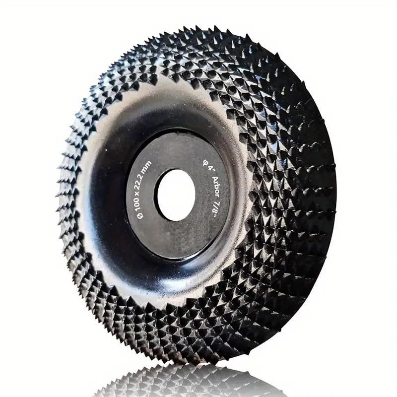 Angle Grinder Wood Carving Disc, 4Inch(100mm) Angle Grinder Attachments with 7/8” (22mm) Arbor, Wood Working Tools and Angle Grinder Attachment