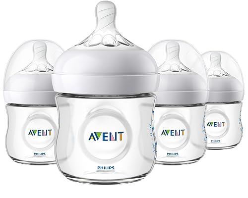 Philips Avent Biberón natural transparente 4 onzas paquete de 4 SCF01047