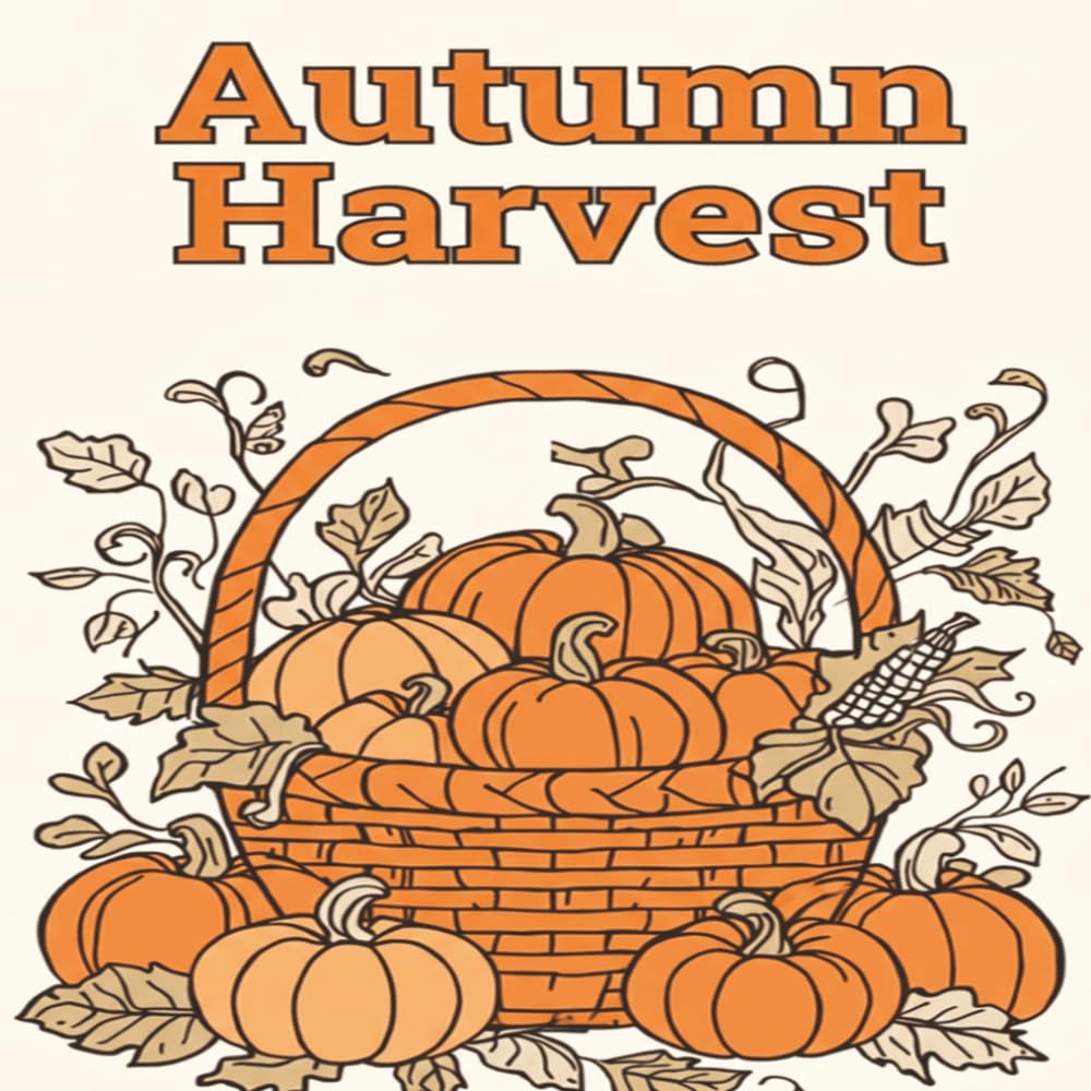 Autumn harvest: Bold and easy coloring book