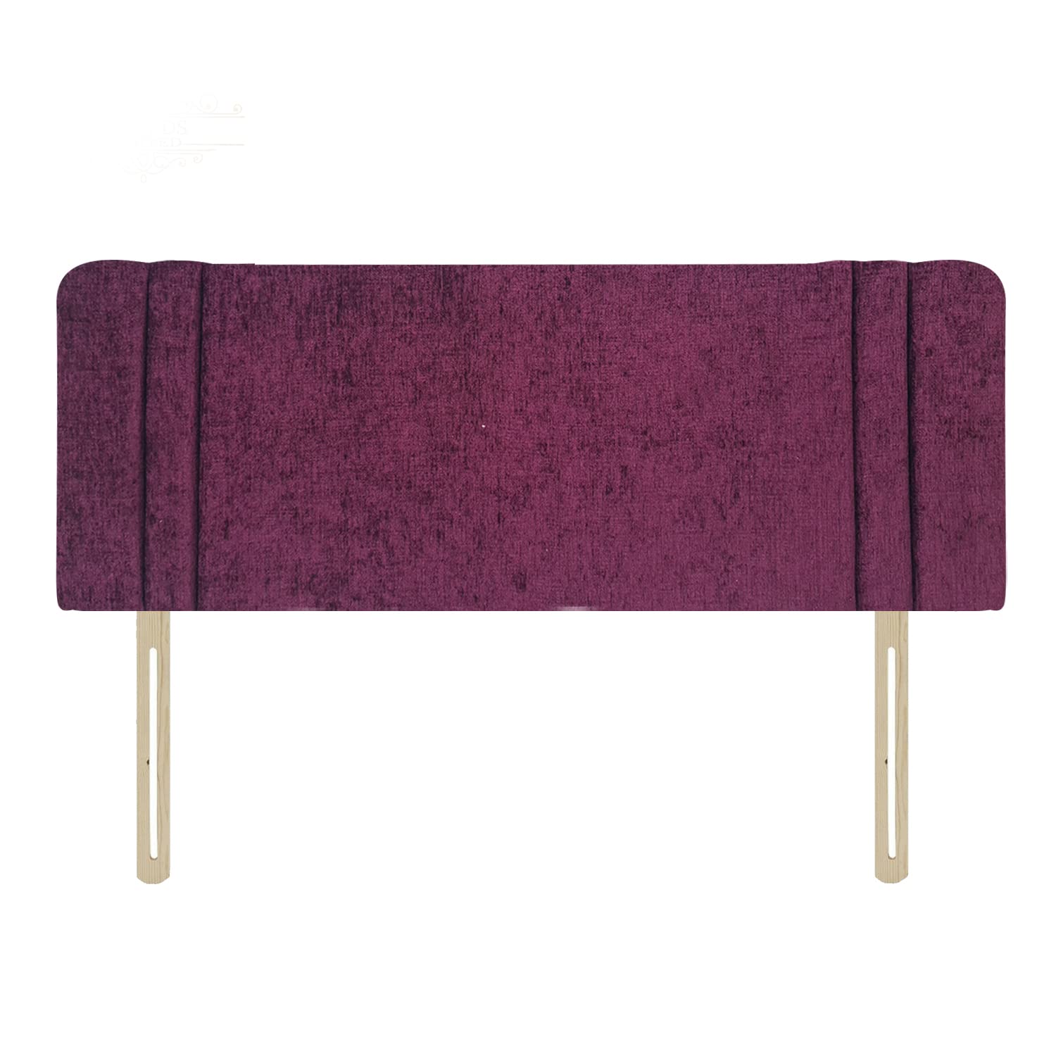 Aubergine Chenille Padded Headboard for 3FT Single Divan Beds, Soft and Velvety, Easy to Install with Bolts