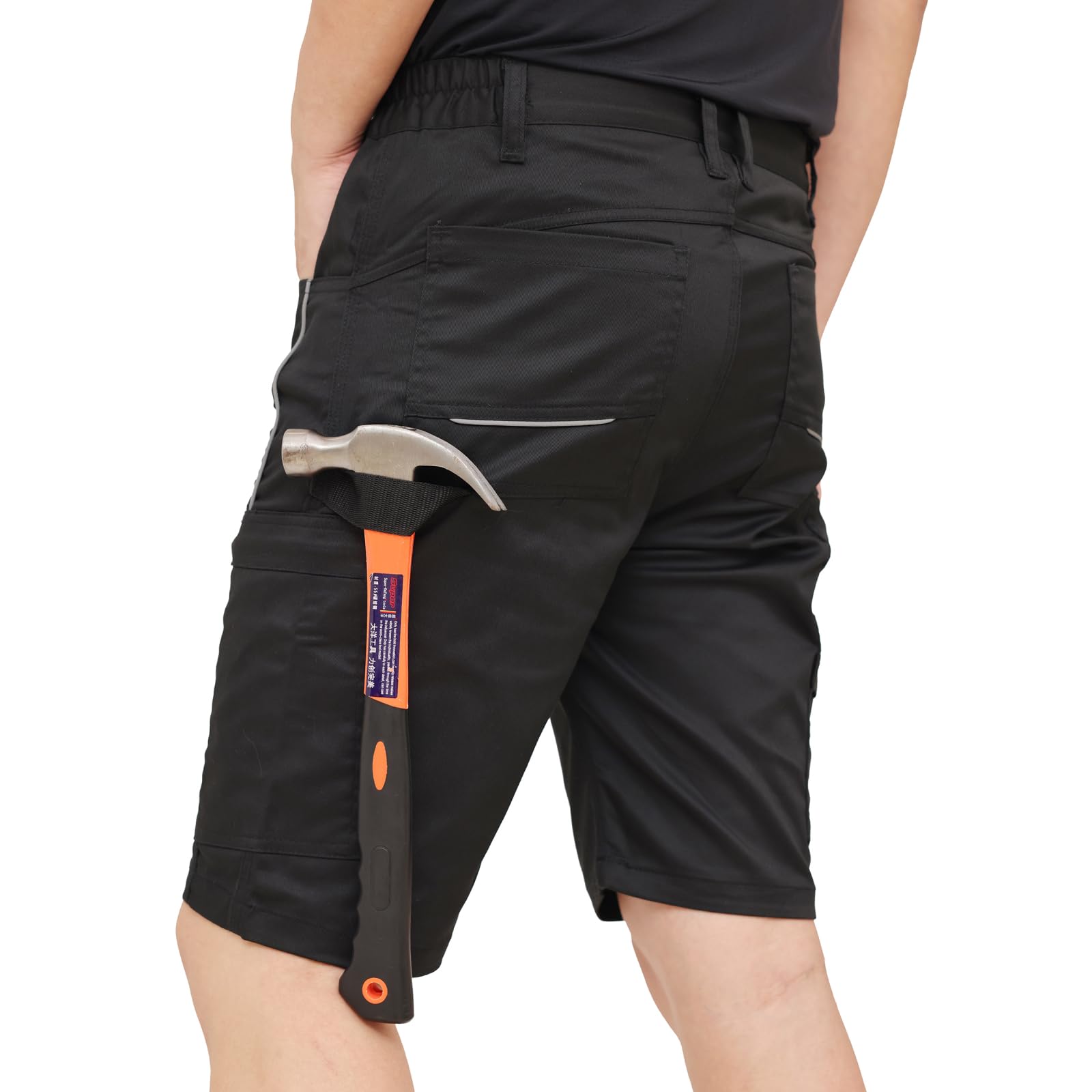 WORK IDEA Herren Stretch-Arbeitsshorts mit zahlreichen Taschen und Werkzeugtaschen…