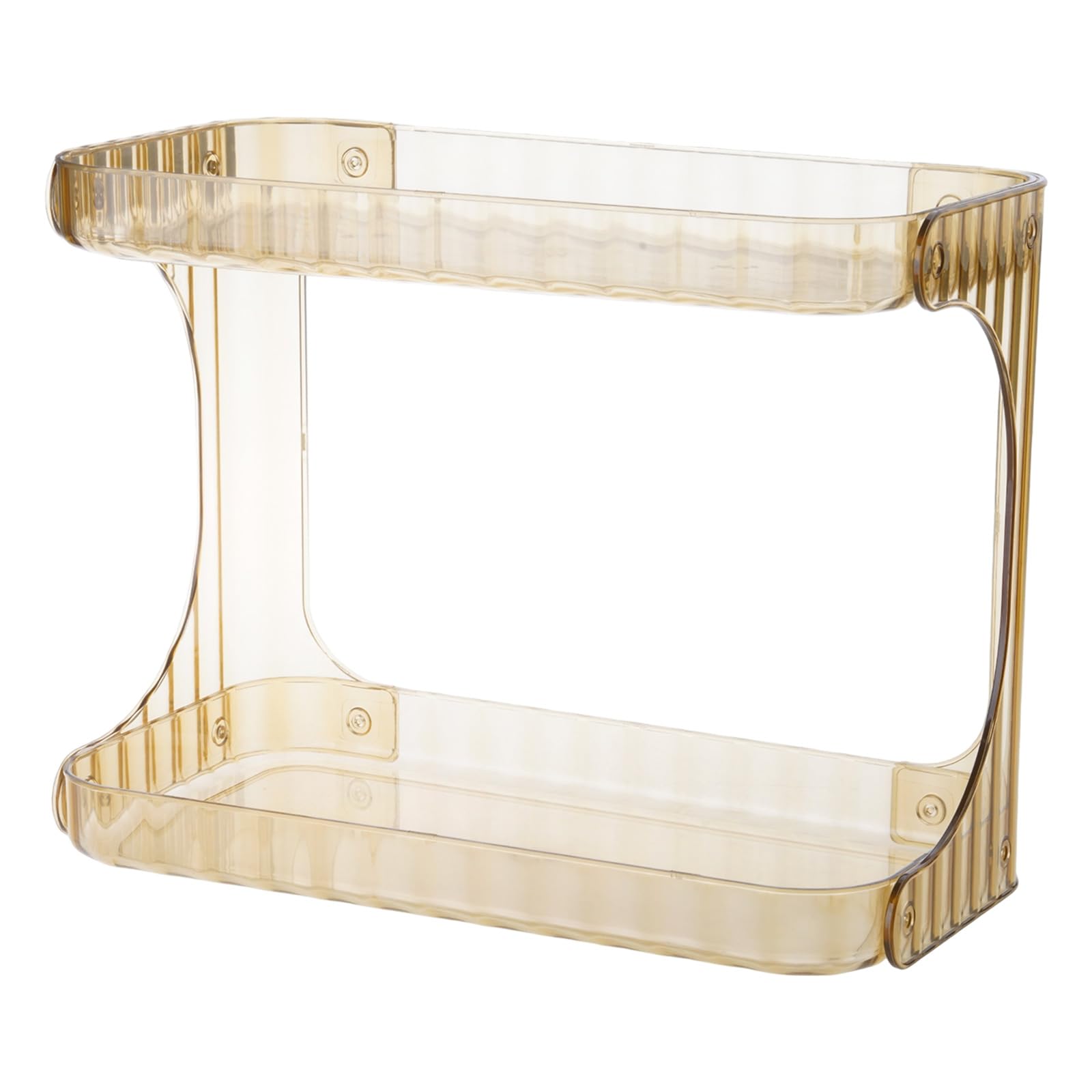 Jazuaiao Modern Double Layer Bathroom Sturdy for Heavy Items Easy PET Shower Rack