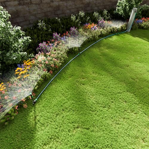 RESTMO-Above-Ground-Sprinkler-System-Flexible-DIY-Irrigation-Kit-Multi-Adjustable-Lawn-Sprinkler-Hose-Set-for-Garden-Plant-Flower-Bed-and-Large-Yard-Area-Watering