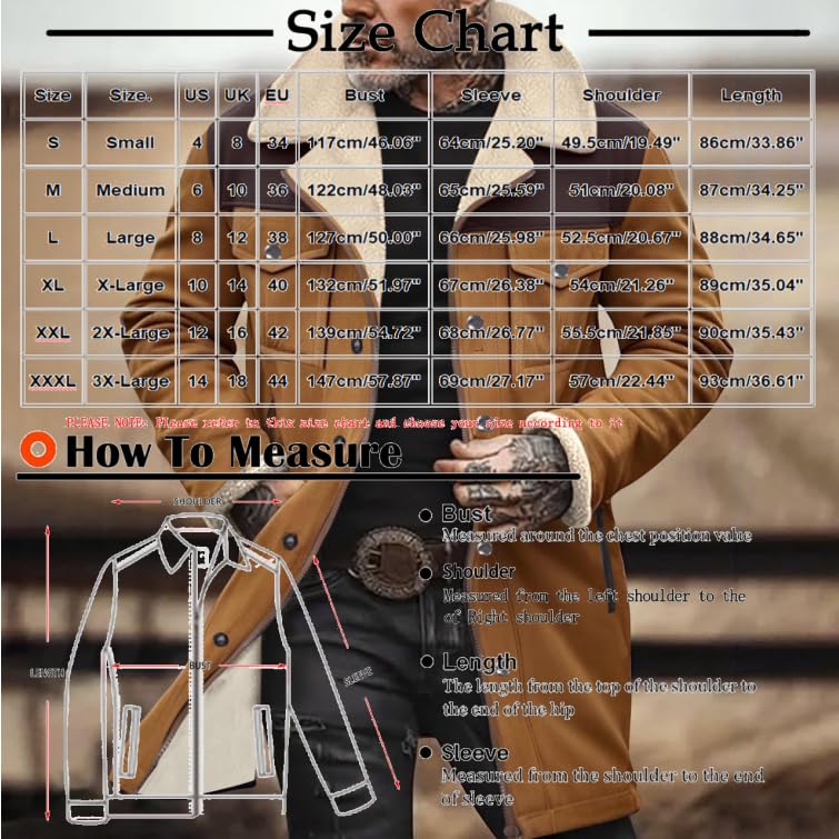 Suede Jacket Men Patchwork Vintage Multi Pocket Plush Reversed Collar Mens Western Outdoor Coat Retro Top3