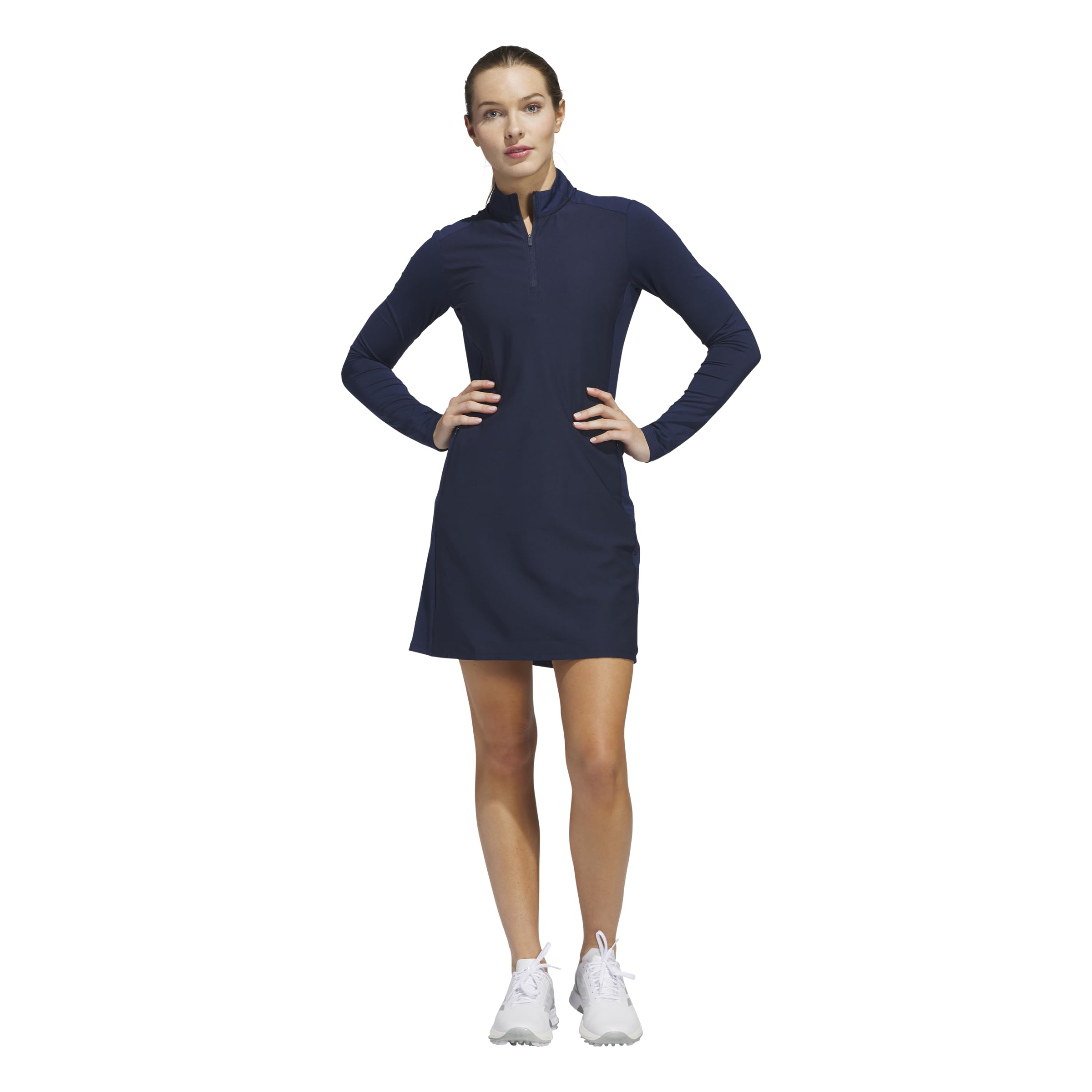 adidas Women's Ultimate365 Long Sleeve Dress, Collegiate Navy, M