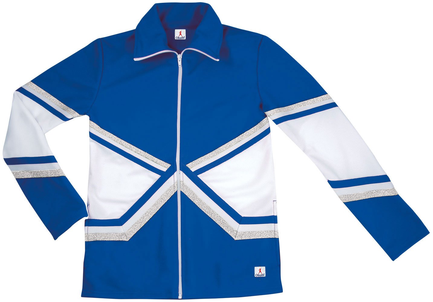chassé Girls Metallic Double Knit Warm-Up Jacket for Cheerleaders - Youth Sizes
