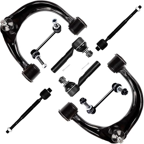 SCITOO Juego de 8 piezas de suspensión exterior interior barras de amarre delantera oscilación barra superior brazo de control rótula lado del