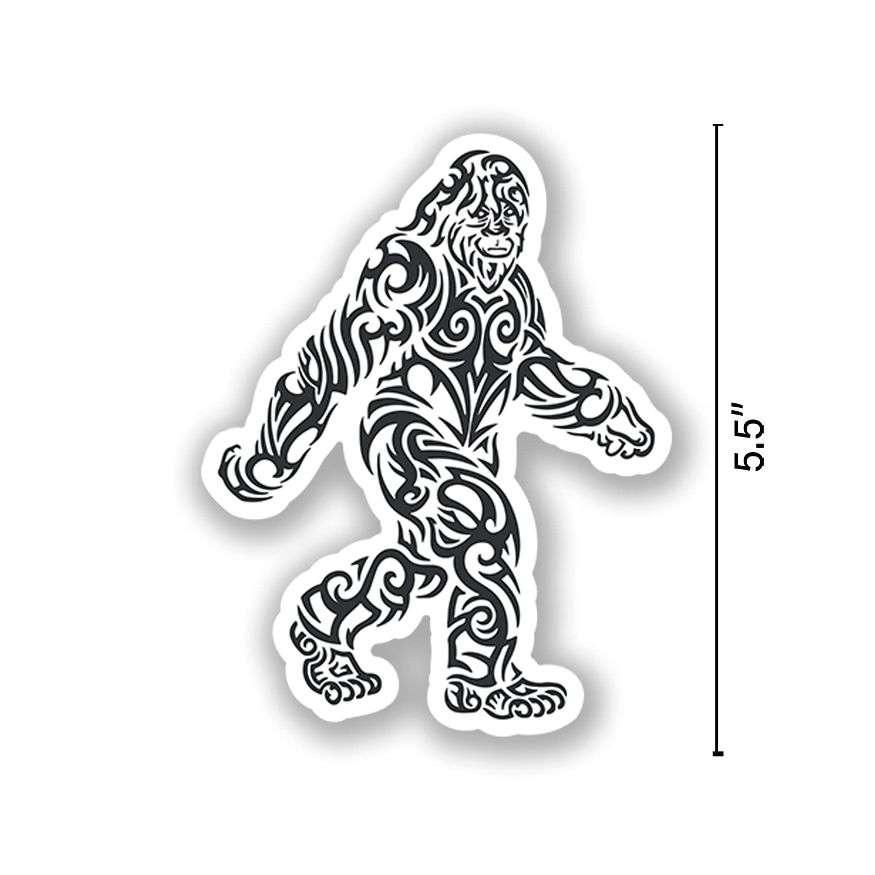 Bigfoot Sasquatch Yeti 2-Pack 5.5-Inch Premium Quality Vinyl Decal Stickers | Laminated with UV Protective Laminate |PD019