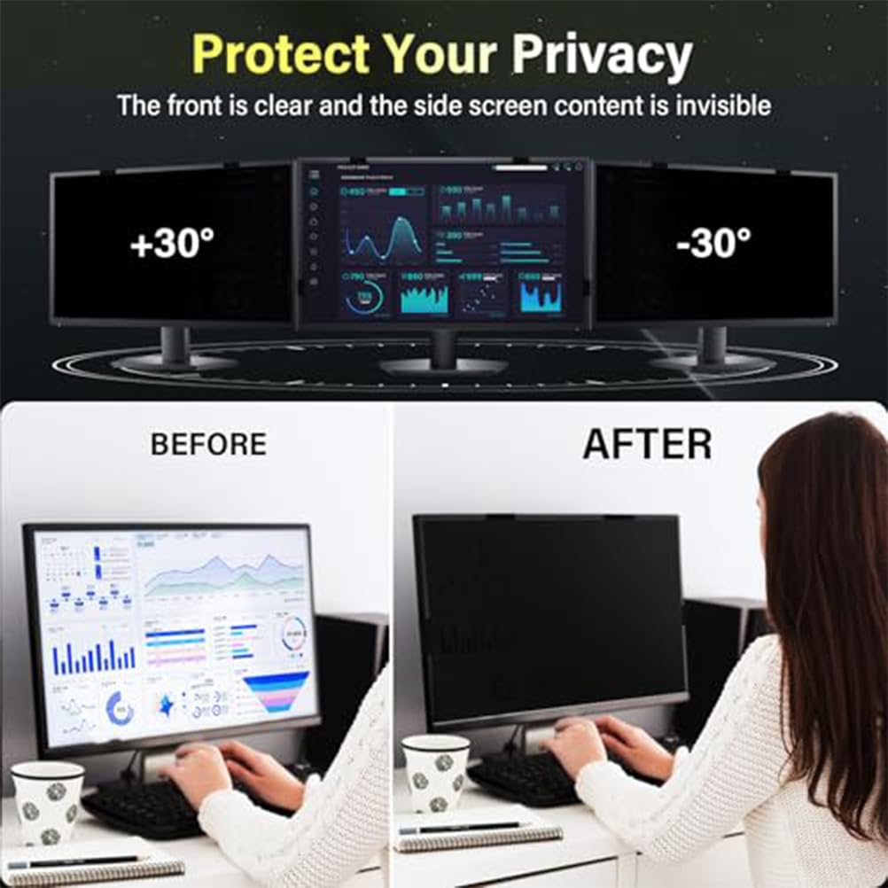 Pantalla magnética de privacidad de la computadora de 32 pulgadas, protección ocular anti deslumbramiento de luz azul para monitor sin marco 16: 9,32inch(730mm*440mm)