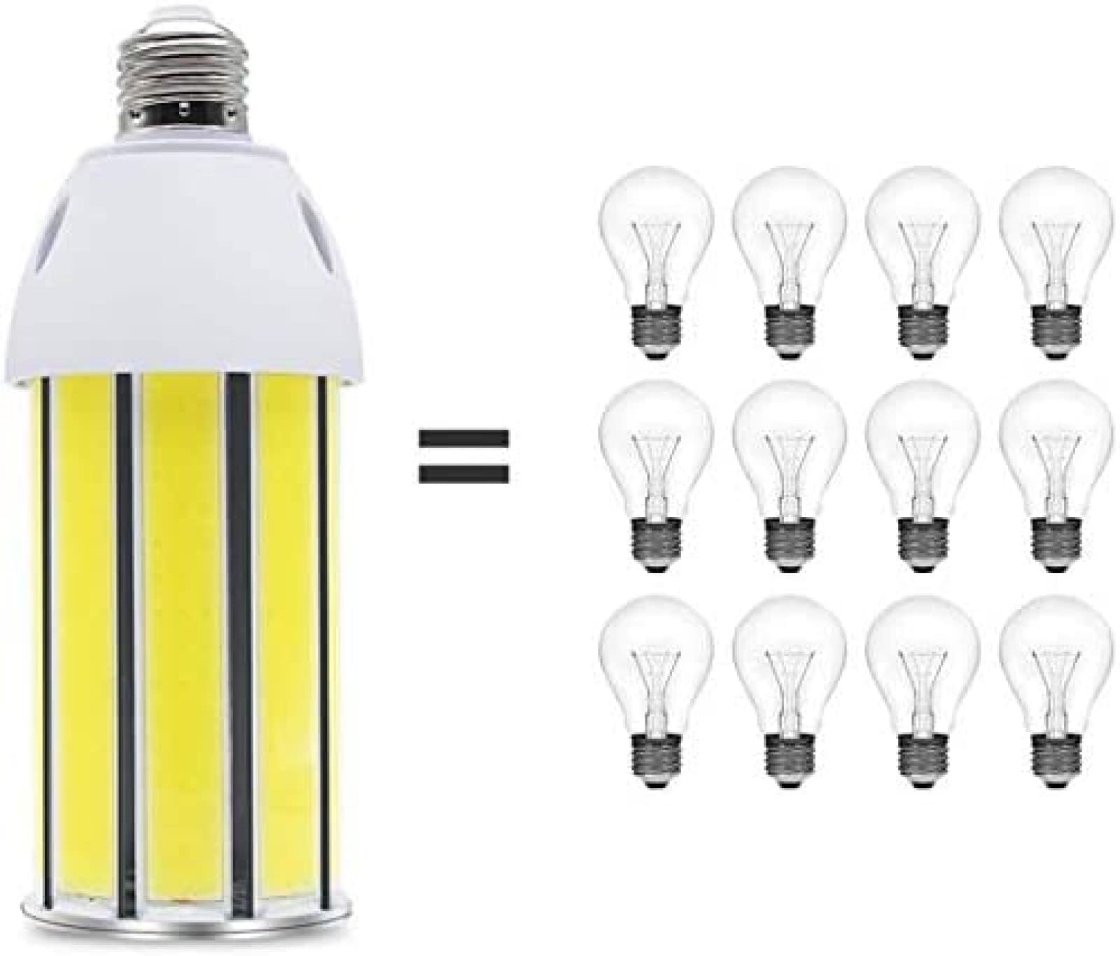 Superhelle 50-W-LED-Mais-Glühbirne, 5000 Lumen, tageslichtweiß, E26/E27-Sockel, 350-W-äquivalente LED-Straßen- und Flächenleuchte für Außen- und Innenbereiche, Fabrik, Garage, Lager, Scheune