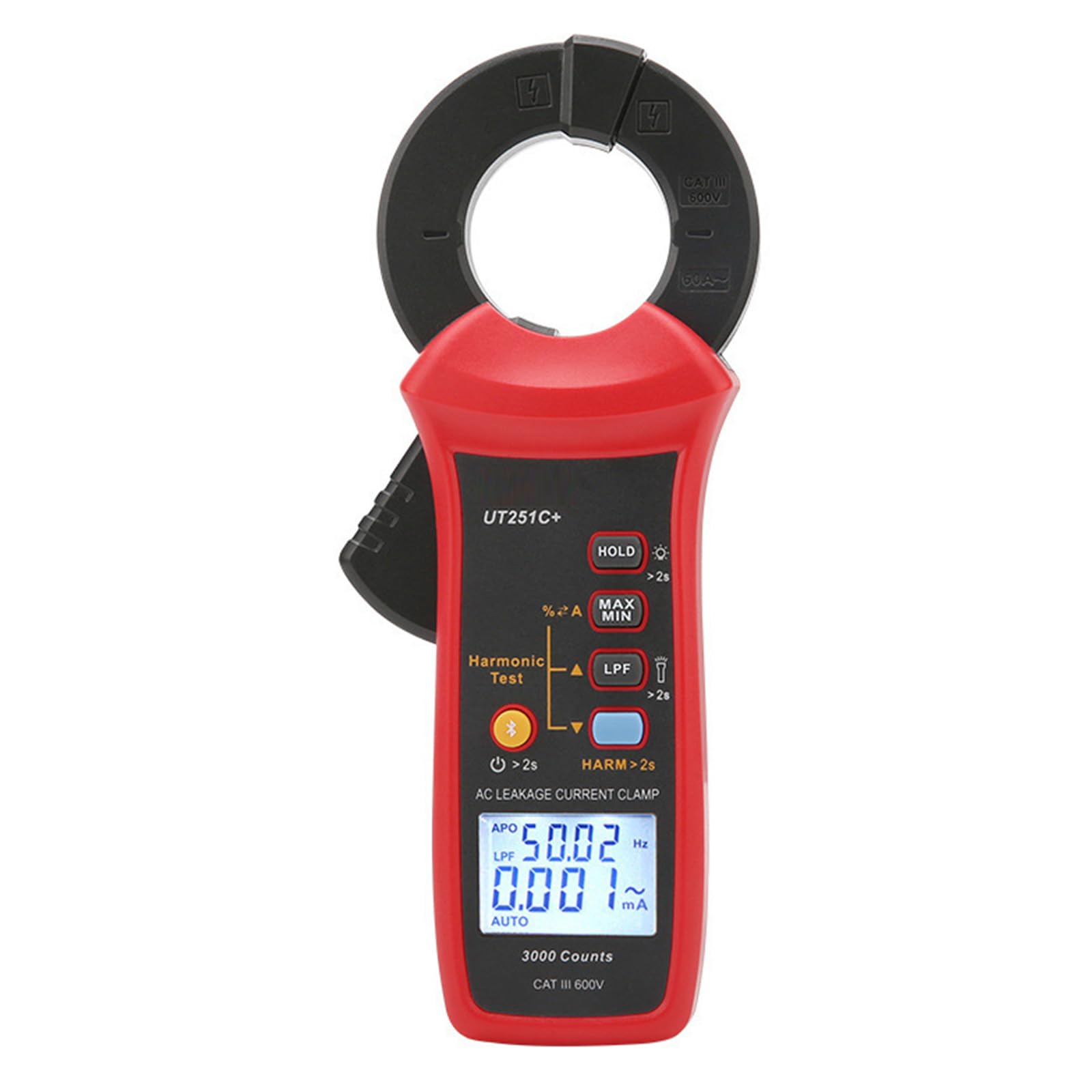 Zbiianxer Ut251cplus Advanced Leakage Current Clamp Meter With 50Mm Jaw And 100 Memory Groups For Power Systems Maintenance High Accuracy Leakage Current Tester