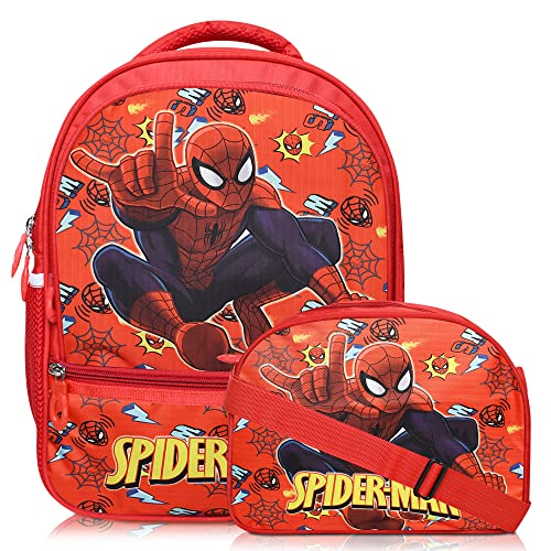 Image of Stylbase School Bag with lunch bag combo for Boys and Girls Kids Bag with tiffin cover Ideal for Nursery - 1st Class Waterproof Backpack Bag for Travelling for 5+ Years 15 Inches school bag combo