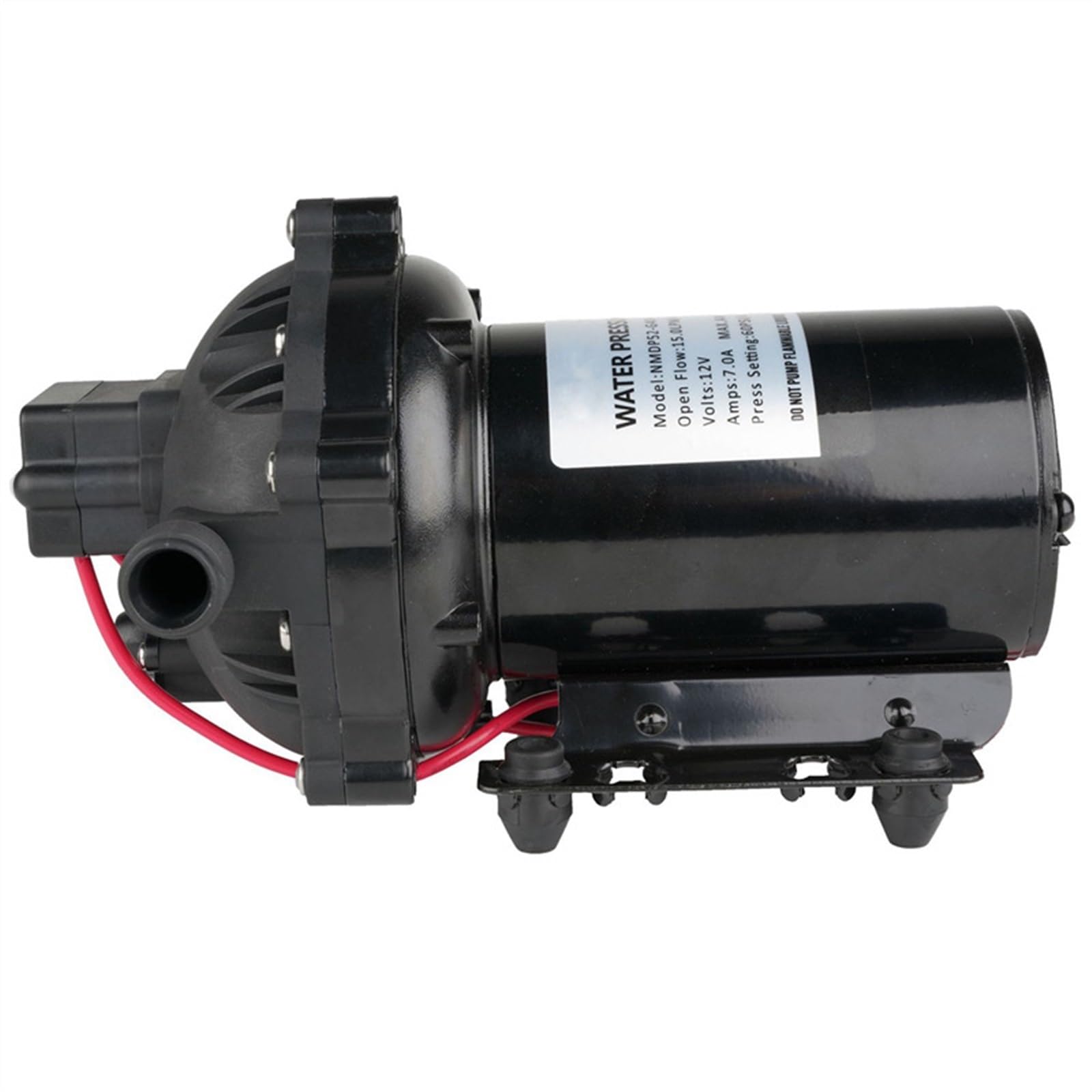 12 V Membran-Wasser-elektrische Druckerhöhungspumpe, Selbstansaugende Hochdruck-Wasserpumpe For Yacht, Boot, Wohnmobil, Wohnwagen Reibungsloser Betrieb Gleichmäßiger Durchfluss