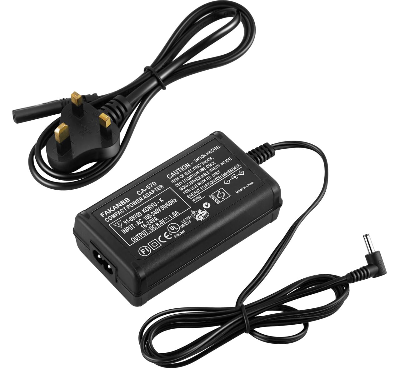 CA-570 AC Adapter Charger Compatible with Canon XA25,XA10,XA-20,Canon XA30,HG20,XH-A1,XA-30,Vixia HF100, XA11,HF G20, Vixia HF G20,FS3000,FS200,Vixia HG21,Vixia HFM31,Canon ZR60,HV30,HV20,HV20A