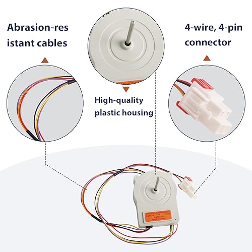 Miniatura 2 de The zowu EAU63923603 Conjunto del motor del ventilador del evaporador del refrigerador compatible con LGKenmore, número de pieza PS12383671,